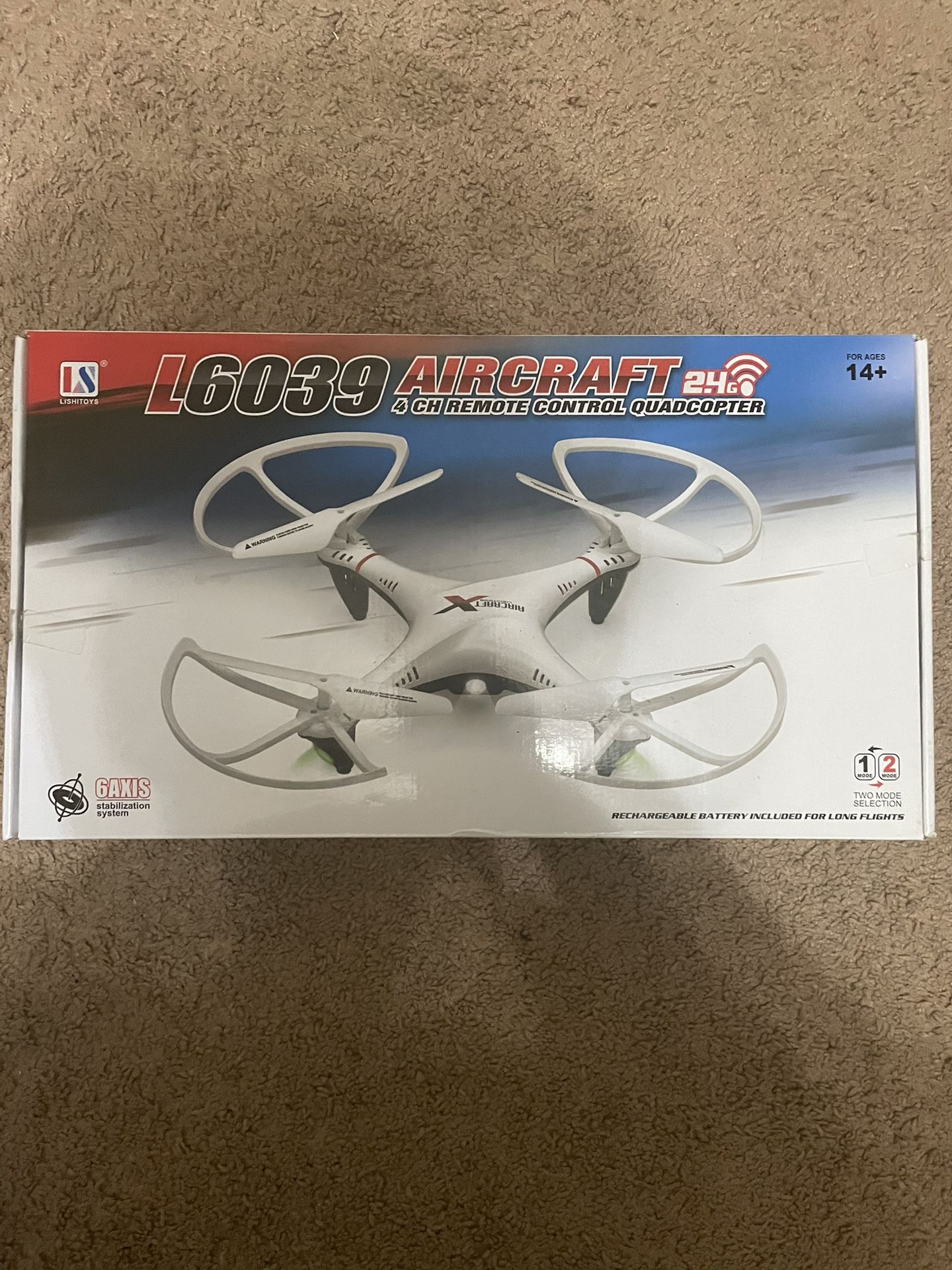 White remote controlled drone