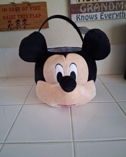 NWT Disney Mickey Mouse Jumbo Basket Bucket Collectible
