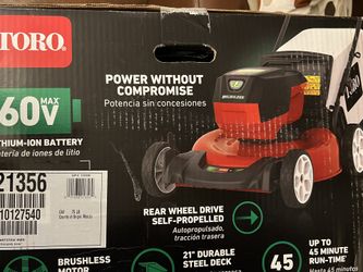 Toro 60v Recycler Self Propelled Mower Lawnmower 