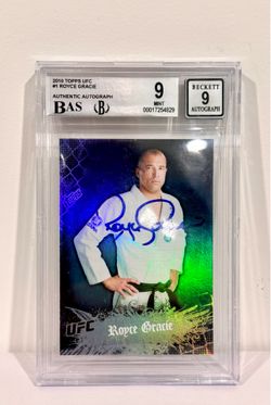 2010 Topps UFC Royce Gracie BAS Certified Auto BGS 9/9 Mint Signed Hall of Fame Legend