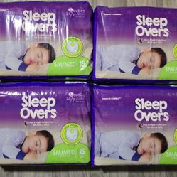 Cuties Sleepover Boys / Girls Youth Pants Small / Medium 38-65 lbs (4 packs = total 60 count)