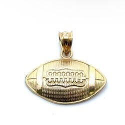 10k Yellow Gold Football Charm Pendant For Necklace GP3085881