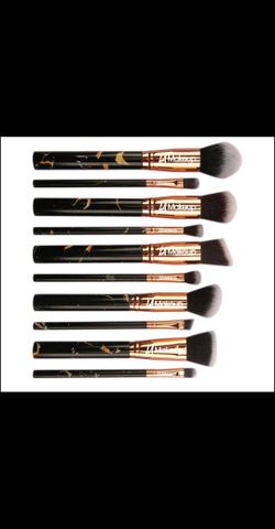 10pcs marble makeup brush set