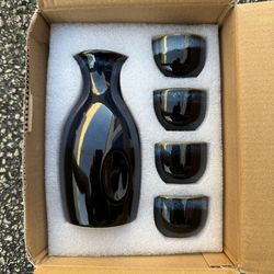 Zenfy Japanese Sake Set 5 Piece Blue