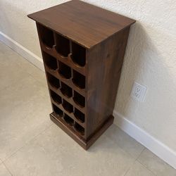 Floor Wooden Wine Bottle Rack For 15 Bottles