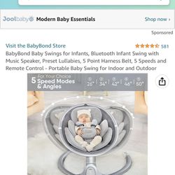 Baby swing for infants