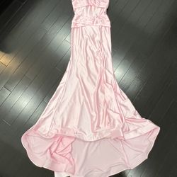 Sparkly Mermaid Sweetheart Corset Long Fuchsia Prom Dress with Slit
