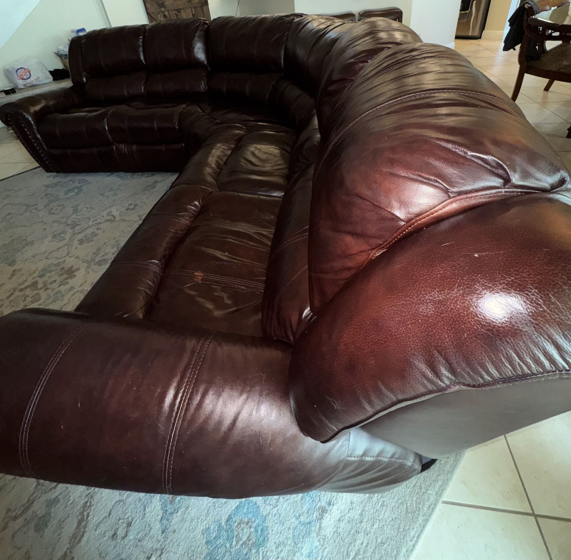 Faux Leather Sectional