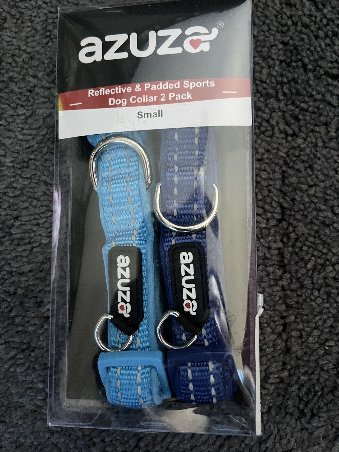 Reflective & Padded Sports Dog Collar 2 Pack Small