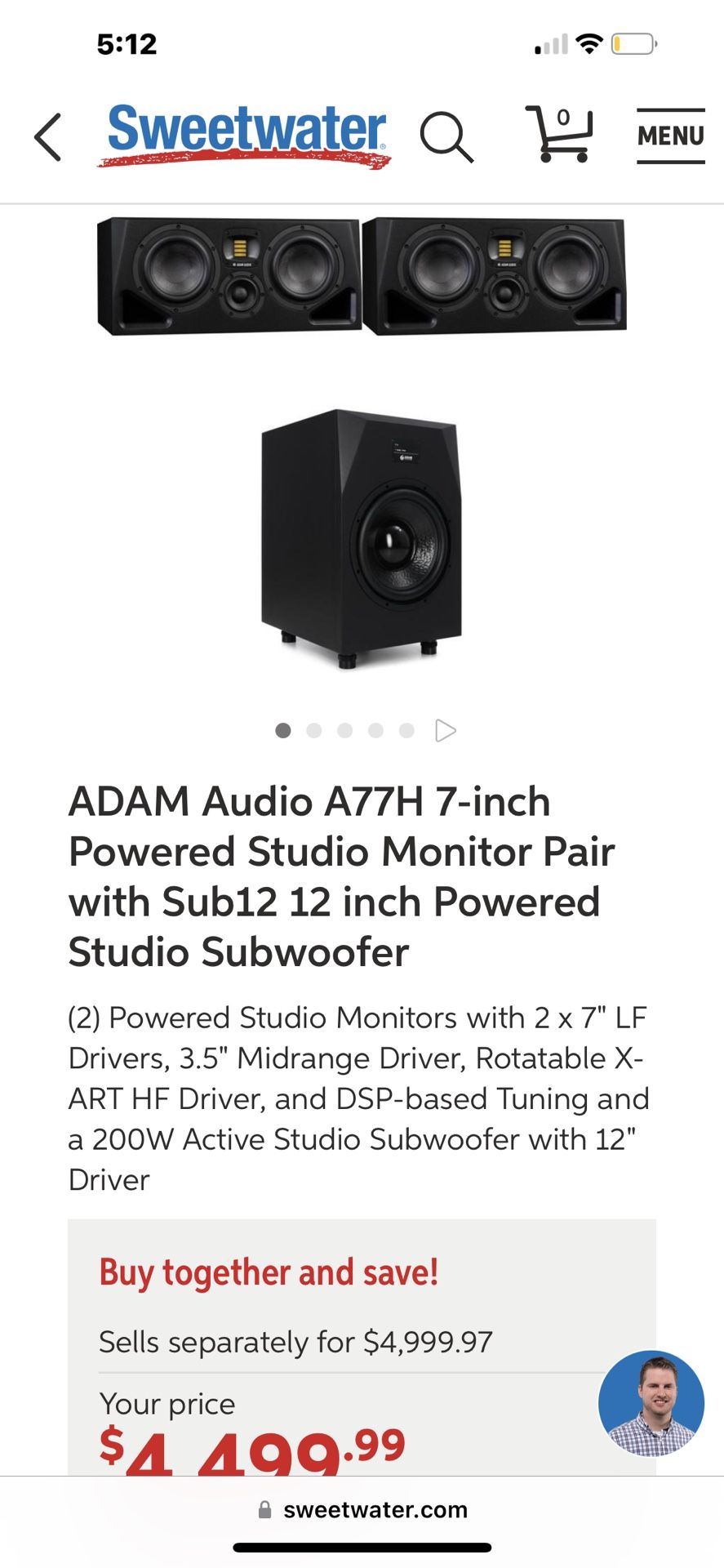 Adam A77X Pair Purchased And Used For One 💿