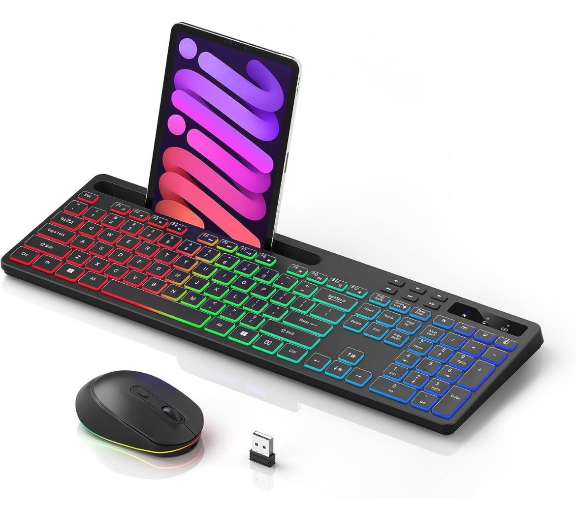 Wireless Keyboard and Mouse Combo Backlit