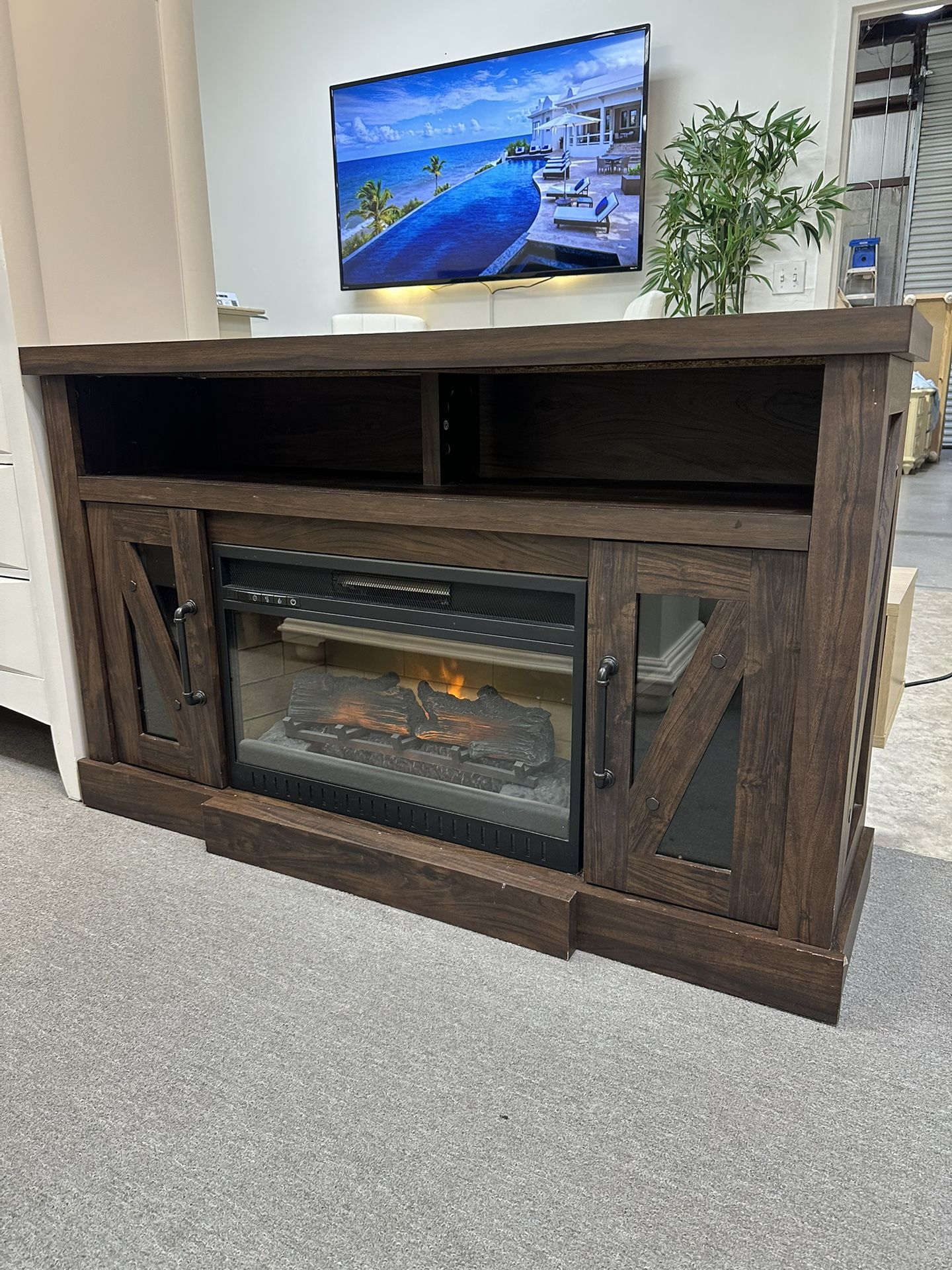 Tv stand with fireplace (FREE 24H DELIVERY)