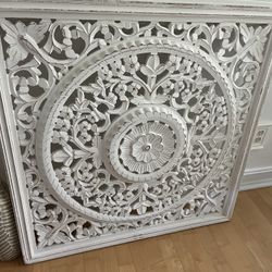 Wood Carved Wall Decor 36x36 Inches