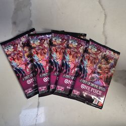5 one piece booster packs
