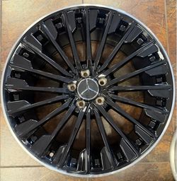 20'' Black Machine Wheels fit Mercedes S550 CLS Bentley S63 E350 Tires TPMS E350