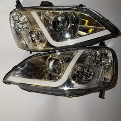 2001 To 2003 Honda Civic headlights Faros Focos Luces Micas 
