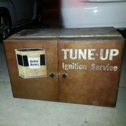 Vintage Antique Ac Delco Tune Up Cabinet 