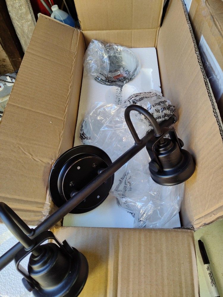 Progress Lighting Archie 2 Light Bathroom Vanity Light Fixture In Venetian Bronze , Few Available 