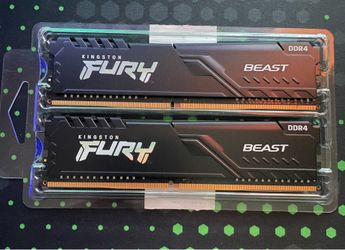 Kingston Fury Beast 32GB (2x16GB) 3200MT/s DDR4 CL16 Desktop Memory Kit of 2