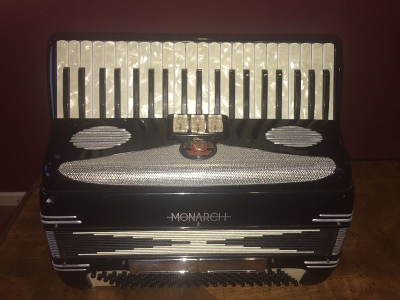 Vintage Monarch Italian made accordion.