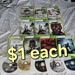 Xbox 360 Games $1 Each