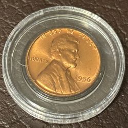 1 cent 1956. Wheat Penny USA. UNC condition 