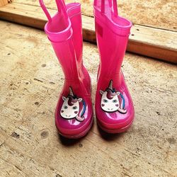 Glitter Pink Unicorn Rain Boots