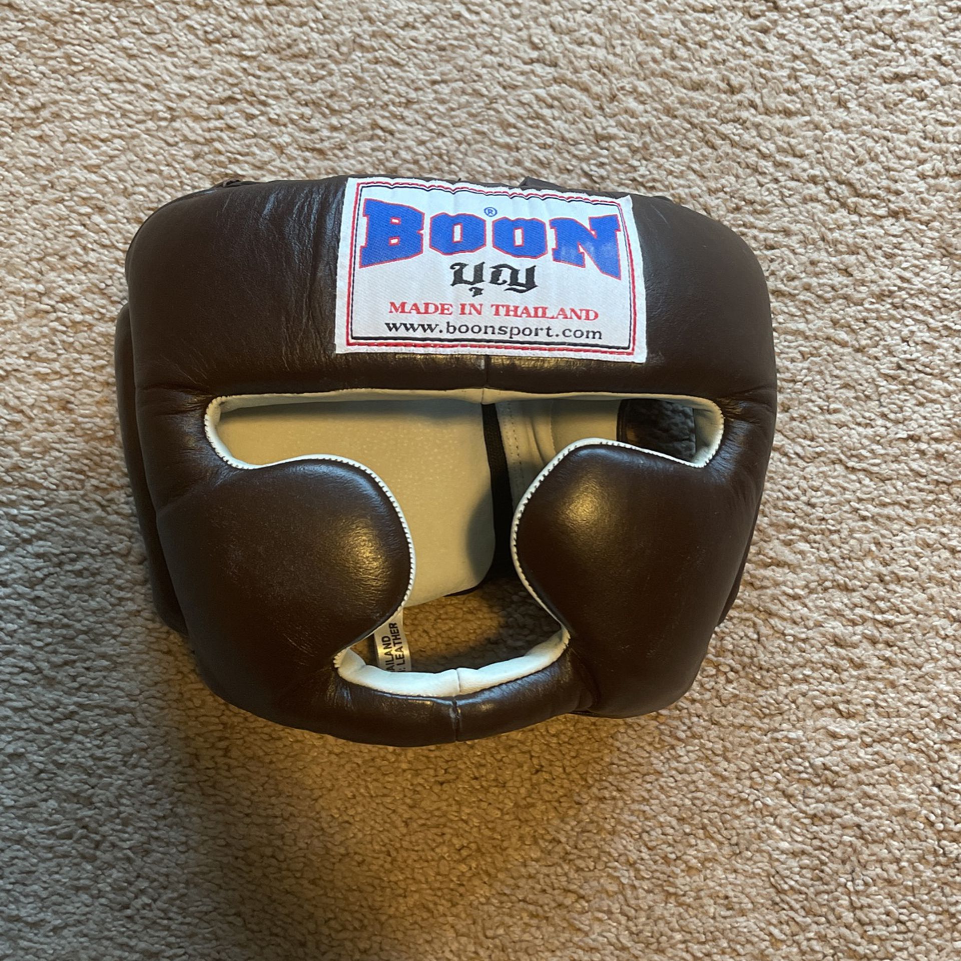 Boon Muay Thai Head/Face Protector - Leather