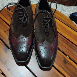 Men's Handmade Italian Leather/Suede Dress Shoes 