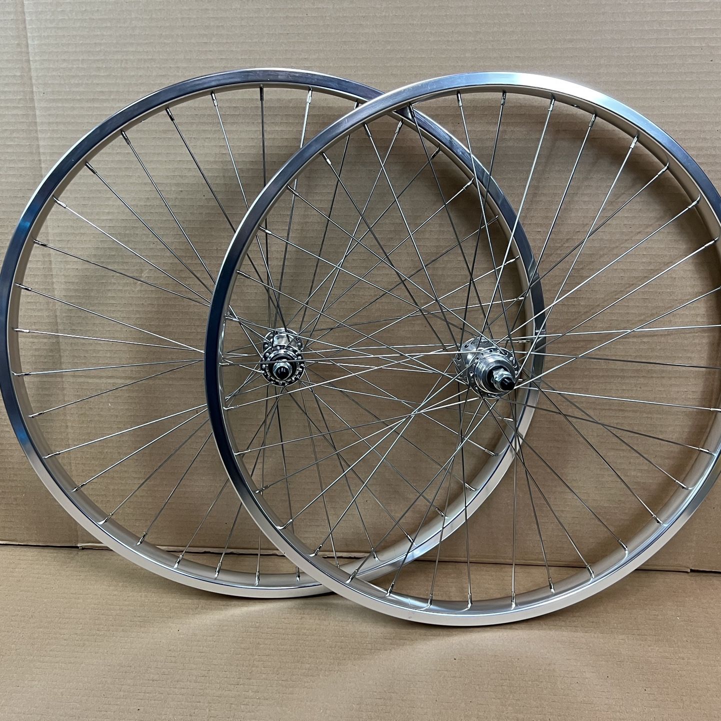 26” BMX WHEELSET - SEALED - DOUBLE WALL - SILVER