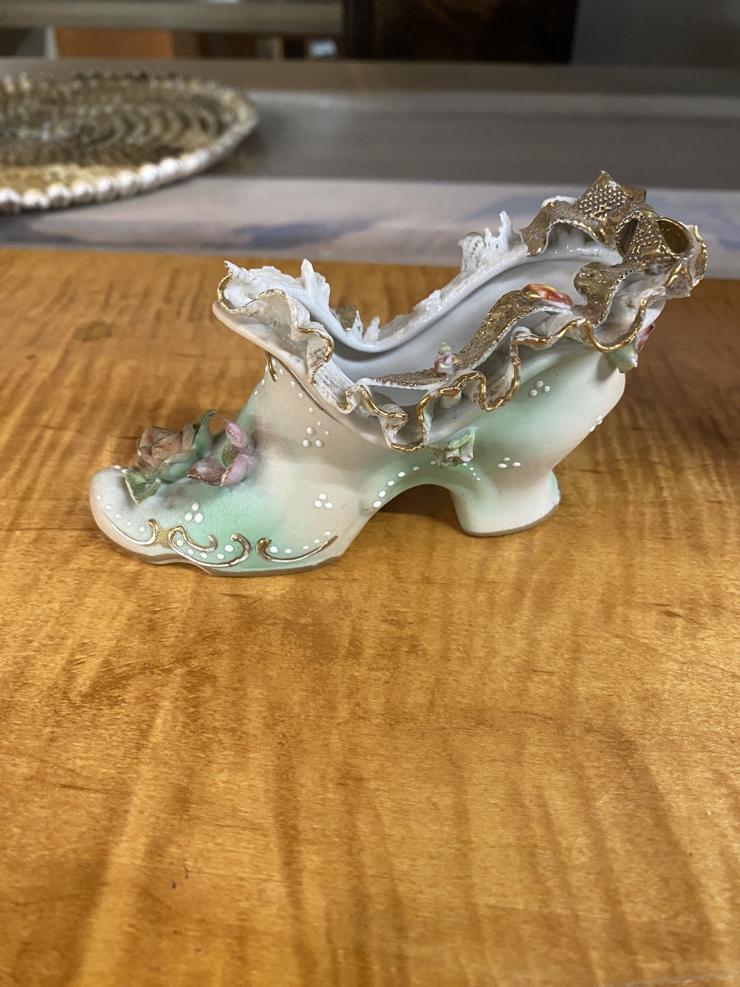 Porcelain Hand Painted Shoe