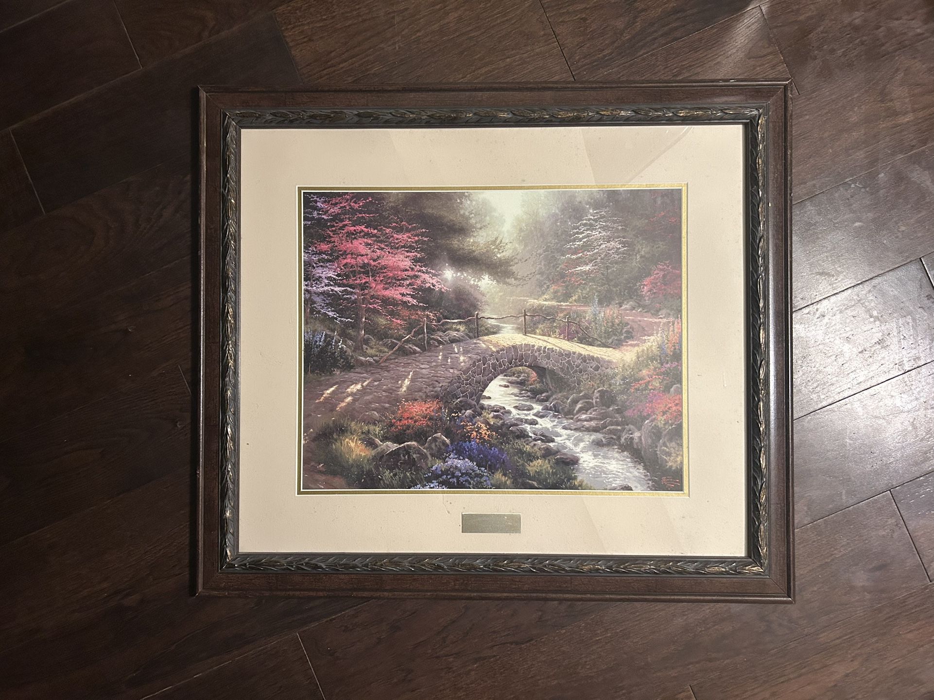 Thomas Kinkade Bridge Of Faith Library Edition Length 26.5 inches Width 30.5 inches