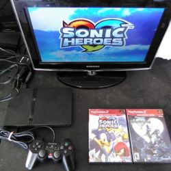 PlayStation 2 Slim w/2 Games 1 Controller