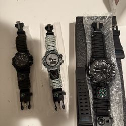 Survival / Tactical Paracord Watches (Multiple Styles)