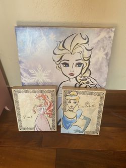 5 Disney Princess Paintings