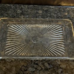 Vintage Clear Glass Tray