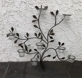 Metal Tree Votive Holder For Wall