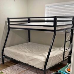 Metal Twin/ Full Bunk Bed🌟🌟$20 Down Payment Finance🌟🌟 Brand New