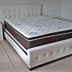 Mattress set bundle ( Boxspring + pillow + mattress protector)