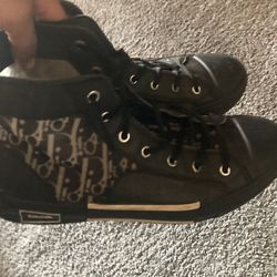 Dior High Top Sneakers – Black Monogram