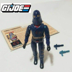 GI JOE 1984 Mail In HOODED COBRA COMMANDER with UNCUT Filecard GI JOE Nice!