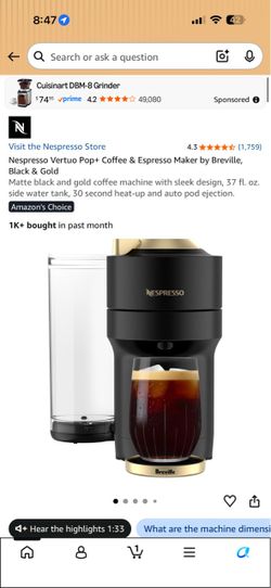 Nespresso pop +