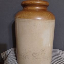 Large Antique Stoneware Crock Storage Jar