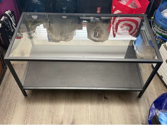 IKEA VITTSJO Black Glass Coffee light weight Table