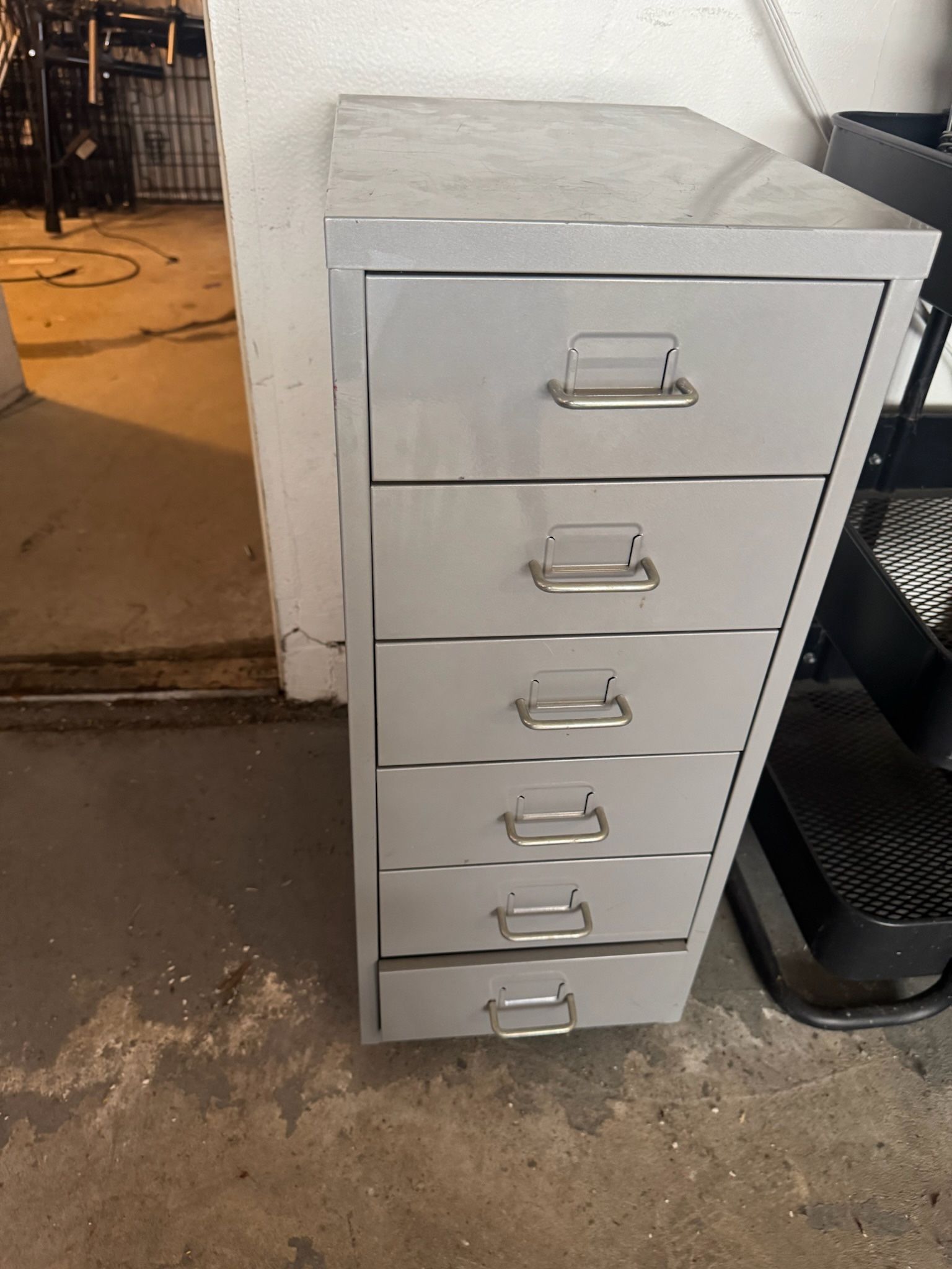 IKEA HELMER office Drawer unit Cabinet, Grey On Wheels