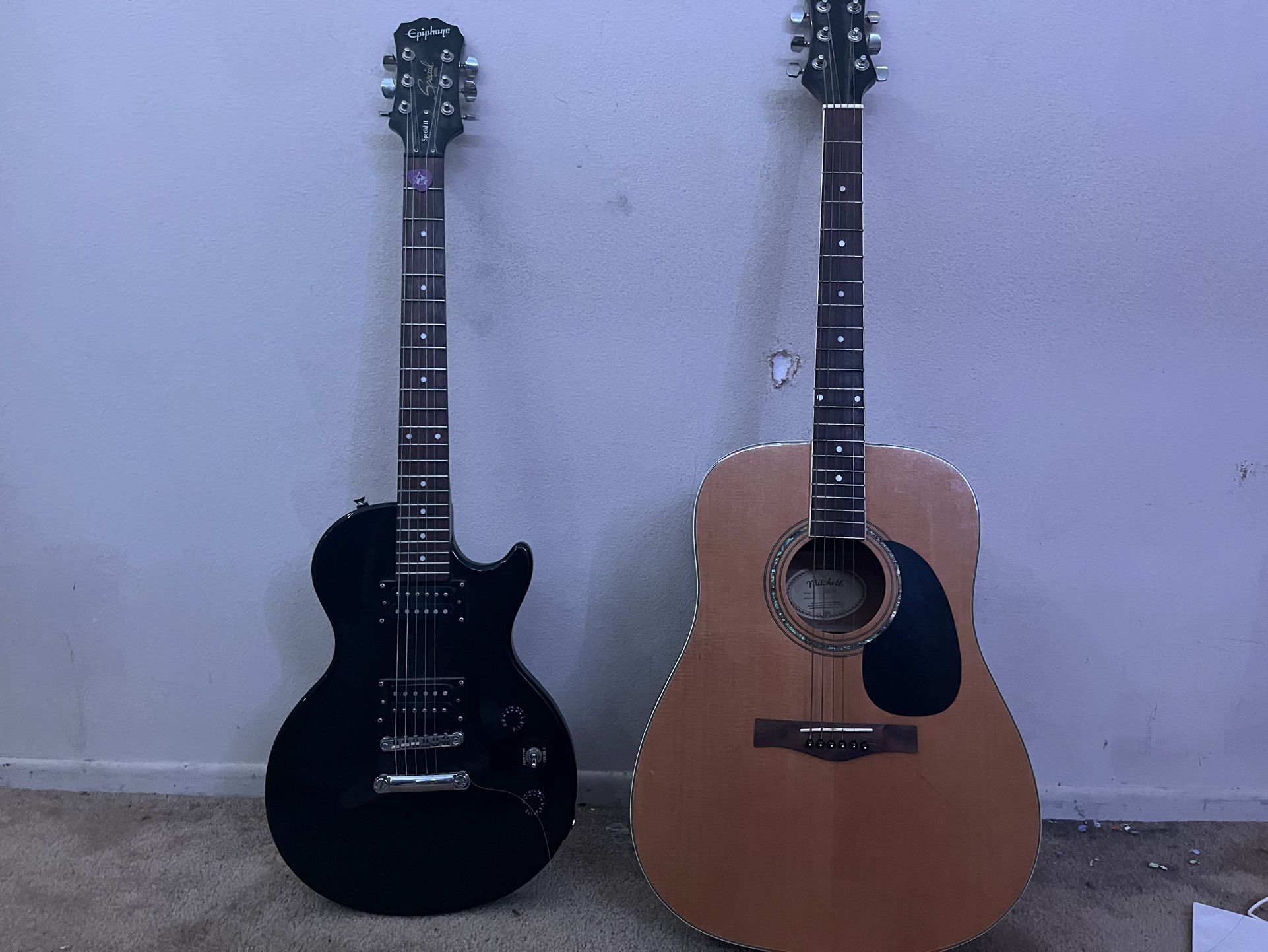 acoustic And Electric Guitar