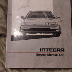 OEM Service Manual for 1991 Acura Integra 
