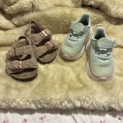 Baby Girls Adidas Sneakers Size:6 and Olive & Edie Sandals Size:71/2