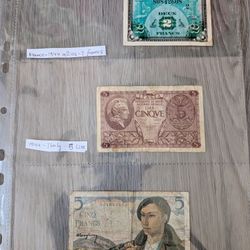 WW2 Occupational Banknotes Lot