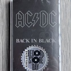 NEW- AC/DC Back In Black Cassette Record Store Day Exclusive 2018